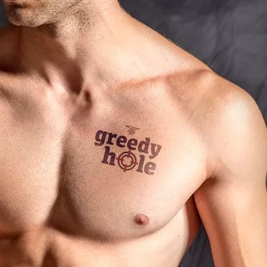 Temporäres Tattoo GREEDY HOLE 10 x 10cm