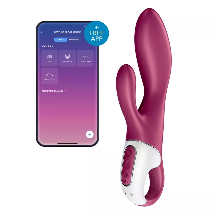 Kaninchen Vibrator verbunden Heated Affair Satisfyer 20cm Flieder
