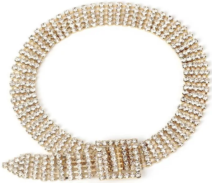 Choker Widen Crystal Gold