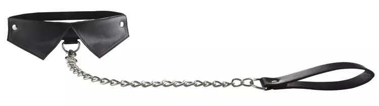 Halsband Leine Shirt Schwarz
