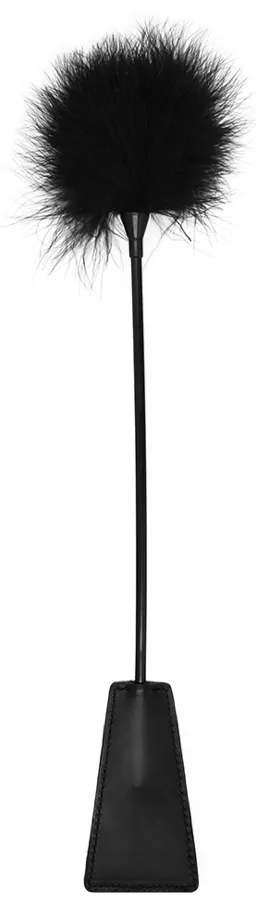 Reitgerte und Feder Ouch 43cm Schwarz