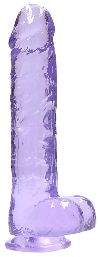 Dildo Crystal Clear Violett 19 x 4.5cm