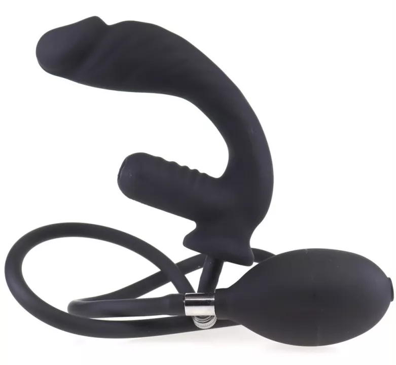 Aufblasbarer und vibrierender Butt Plug Infladick 14 x 3.5cm