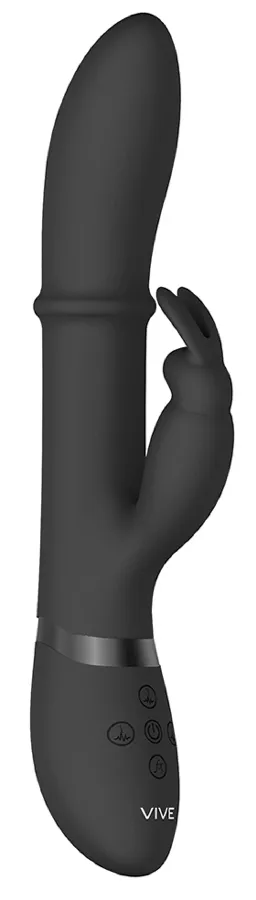 Vibrator konijn Halo 24.5 x 3.5cm Zwart