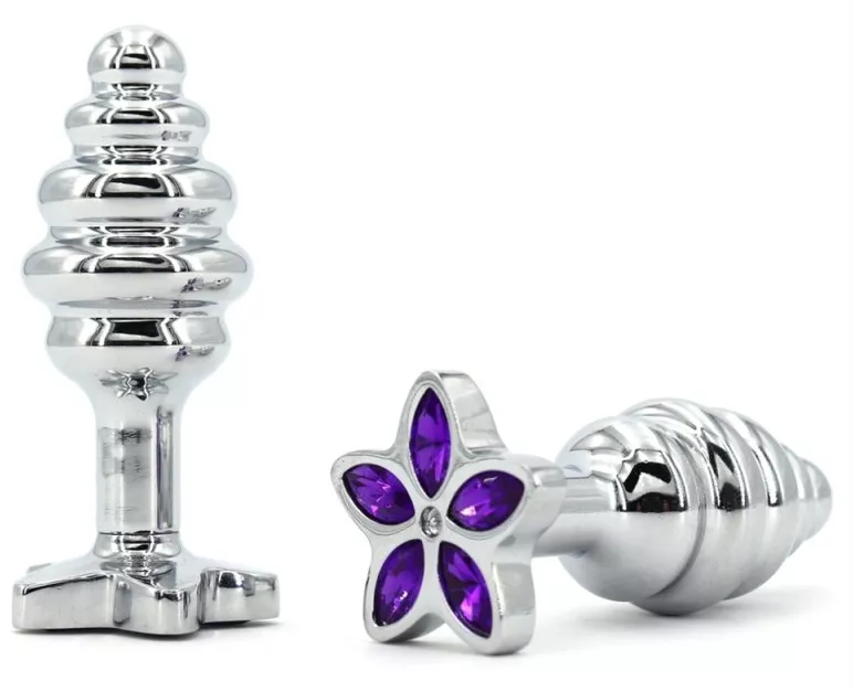 Schmuck-Plug Star 6,5 x 2,8cm Violett