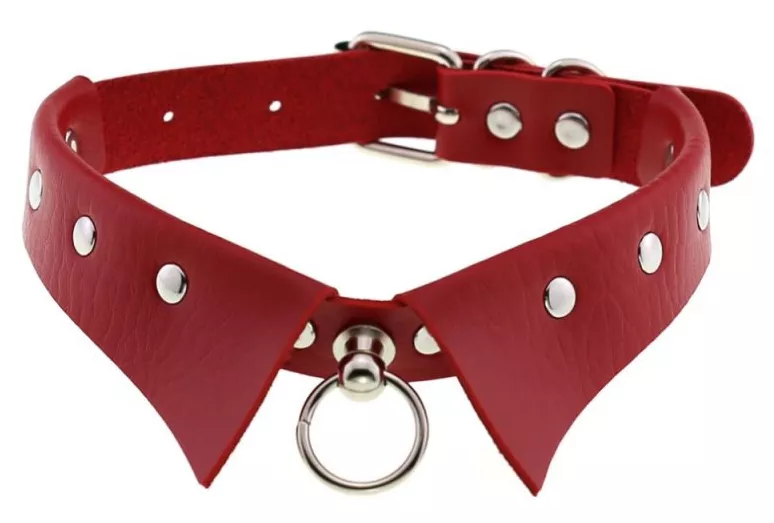 Halsband GOTHIC RING Rot