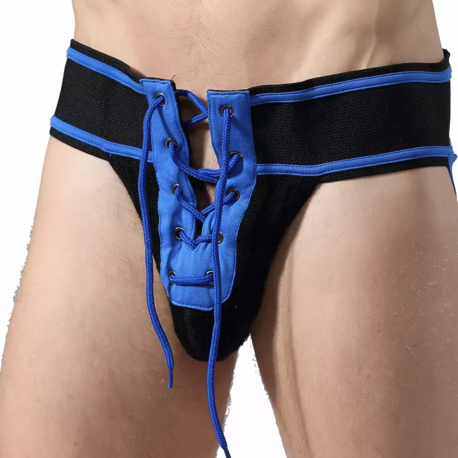 Jockstrap FETISH FOOTBALL MaleBascis Schwarz-Blau