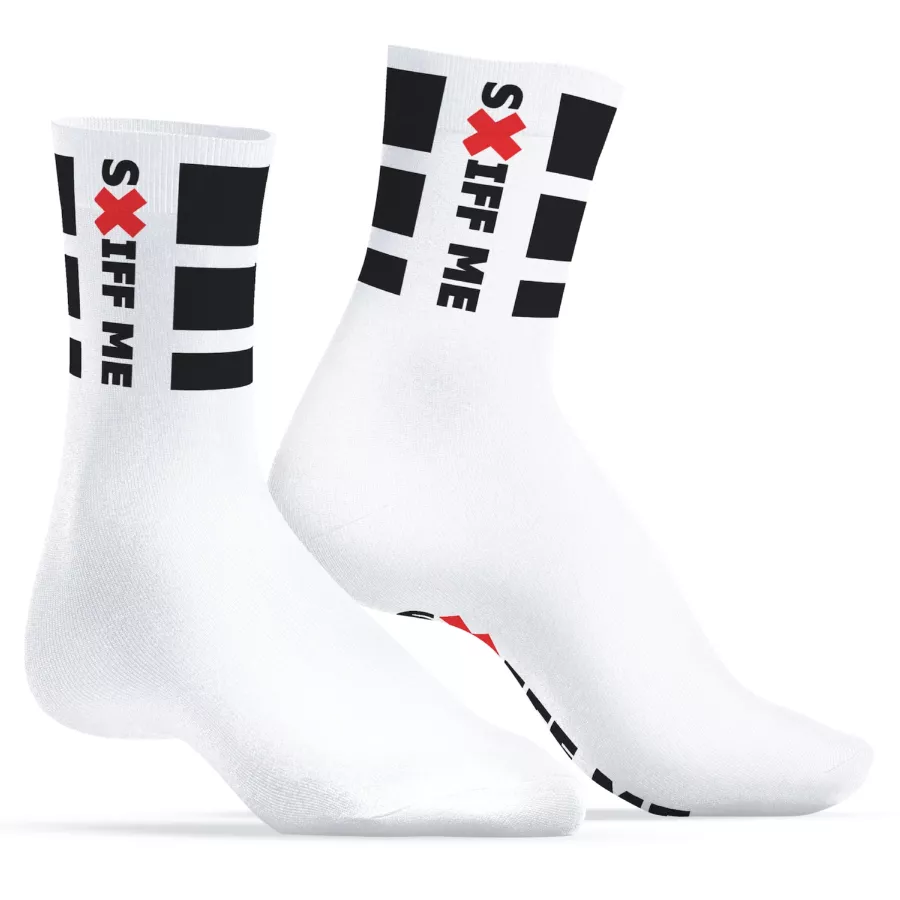 Weiße Sniff Me Socken SneakXX