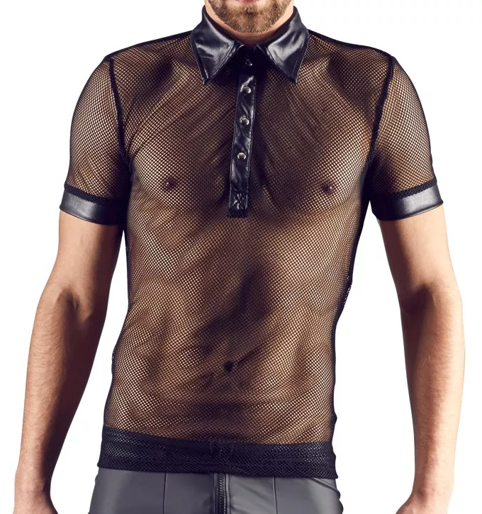 T-shirt sexy NET MEN Schwarz