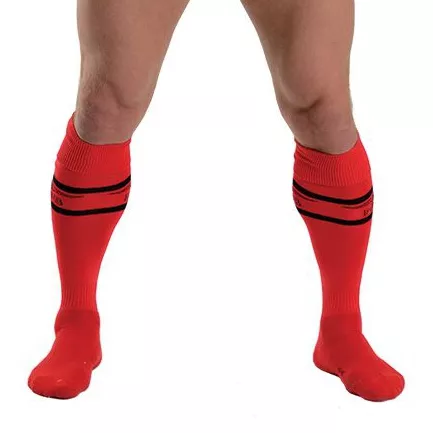 Hohe Socken URBAN FOOTBALL SOCKS Rot-Schwarz