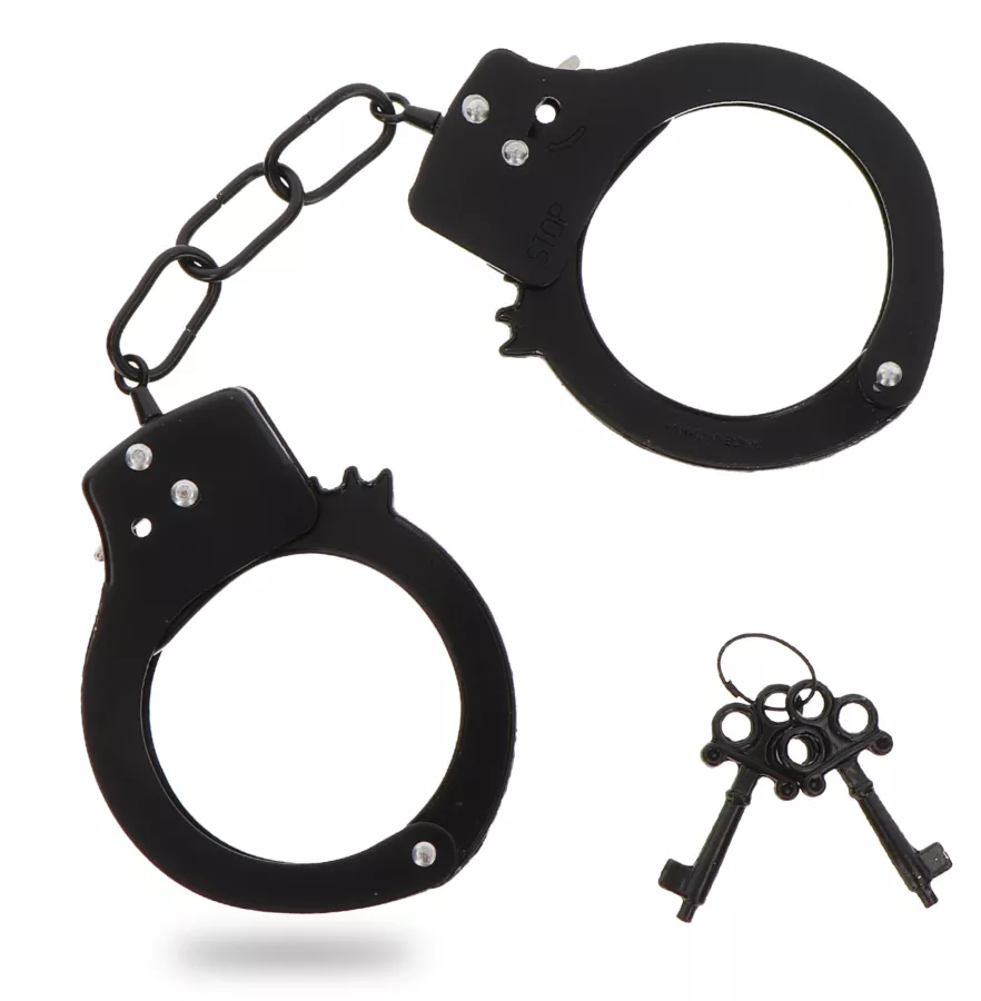 Handschellen aus Metall Fun Cuffs Schwarz