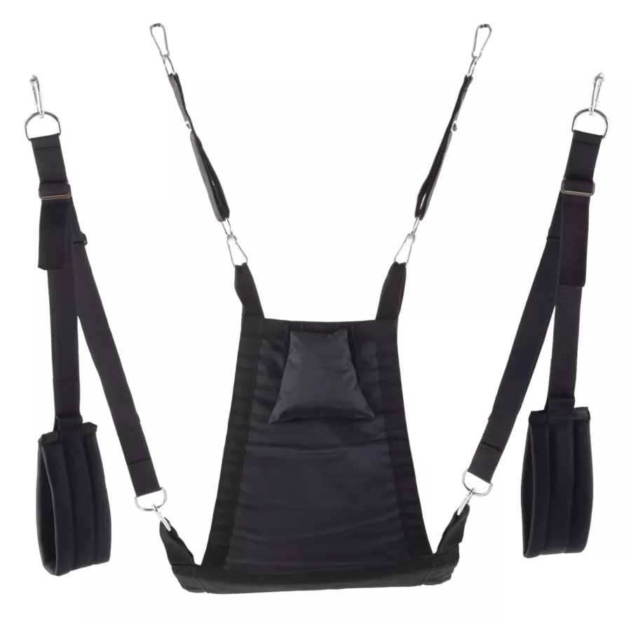 Stoff-Sling Mykonos - Komplettset - 4 Punkte Schwarz
