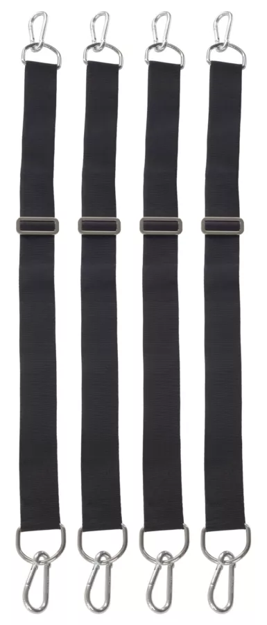 Set aus 4 verstellbaren Riemen mit Karabinern 1 Meter