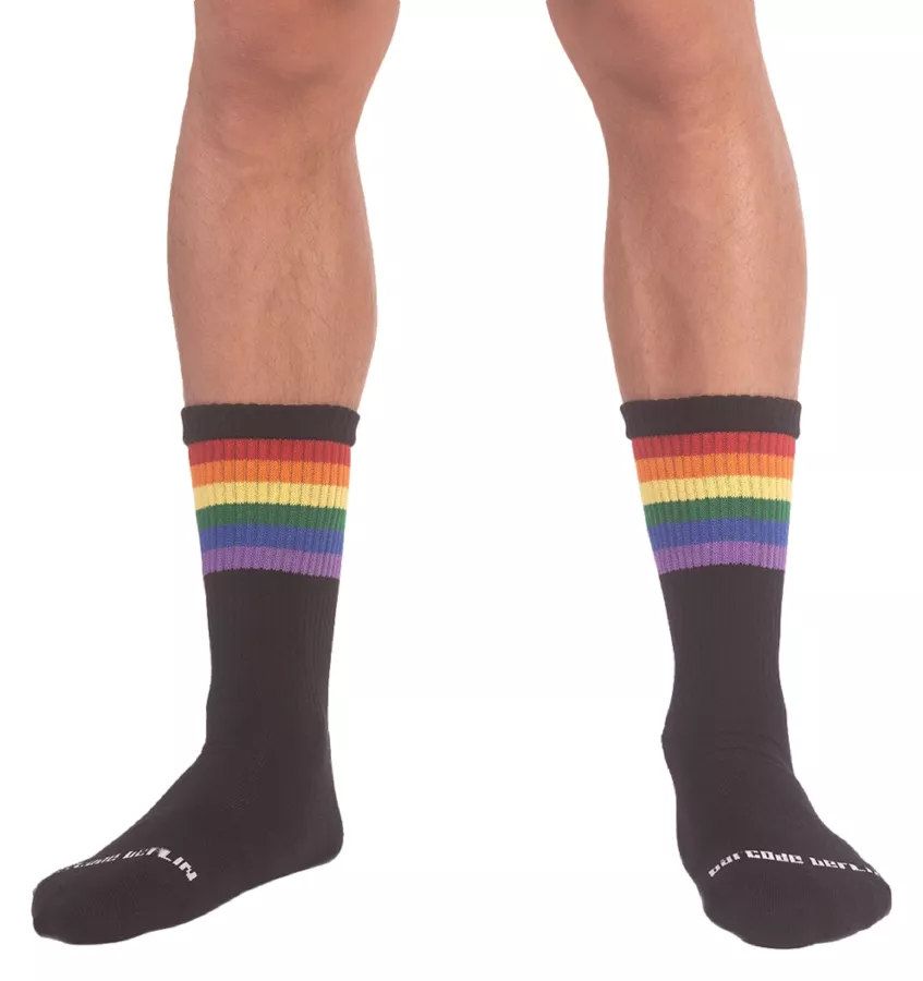 Schwarze Socken PRIDE GYM Rainbow