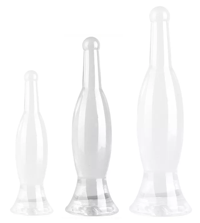 Butt plug transparent Bottle M 22 x 5.5cm