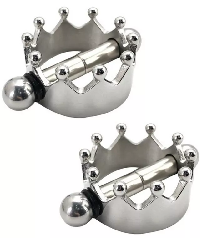 Nippelklemmen aus Metall Crown 27mm
