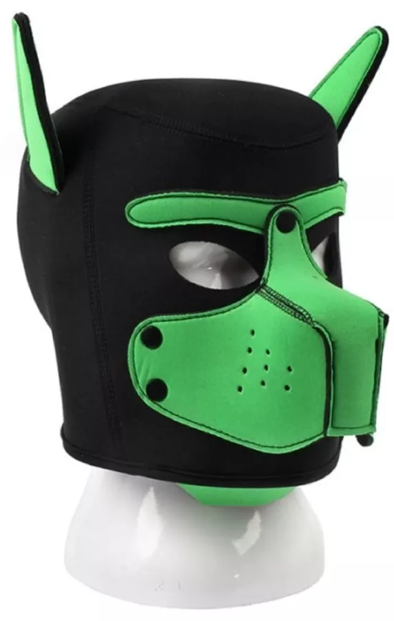Puppy Maske Neopren Dog On Schwarz-Grün