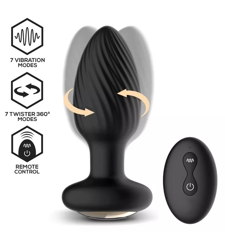 Vibrerend en roterend plug Drago 8 x 3.4cm