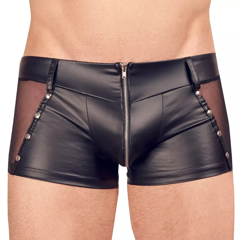 Boxershort NAXIS Kunstlederoptik Schwarz