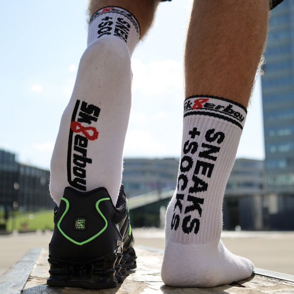 Chaussettes blanches SNEAKS SOCKS Sk8erboy