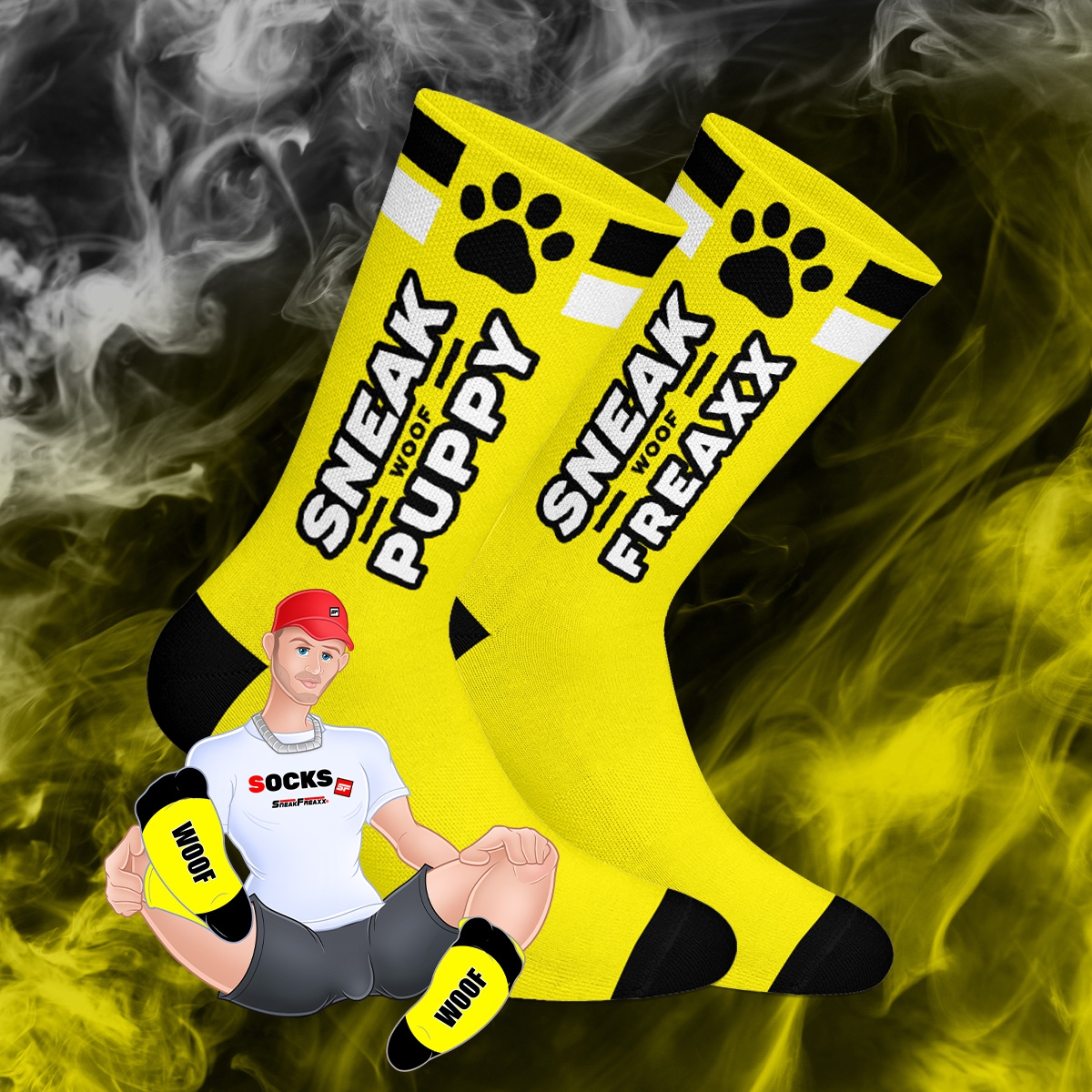 Chaussettes WOOF PUPPY Jaunes