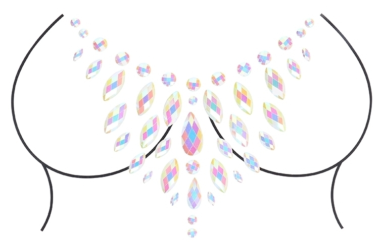 Stickers Strass Décolleté Phosphorescents Glow Chest