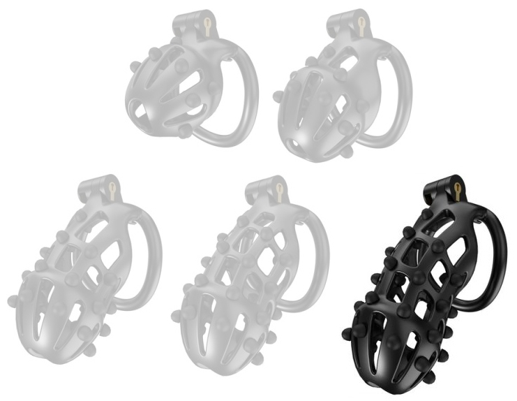 Cage de chasteté Point Up XXL Noire 12 x 4cm