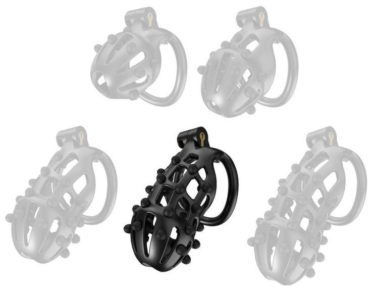 Cage de chasteté Point Up XL Noire 11 x 4cm