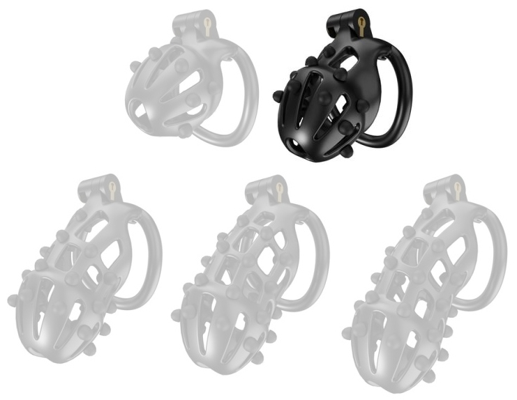 Cage de chasteté Point Up M Noire 8 x 3.7cm