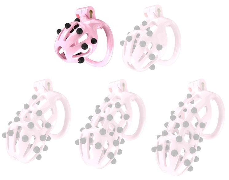 Cage de chasteté Point Up S Rose 6 x 3.5 cm