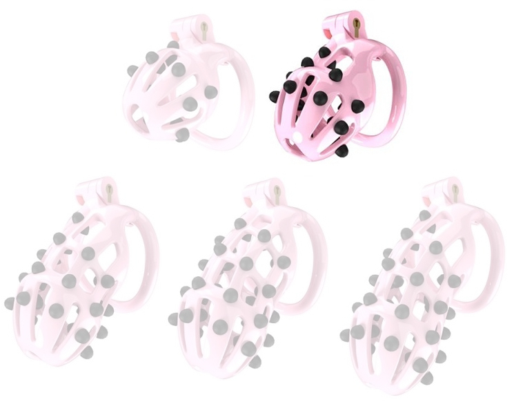 Cage de chasteté Point Up M Rose 8 x 3.7cm