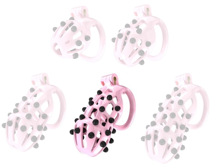 Cage de chasteté Point Up XL Rose 11 x 4cm