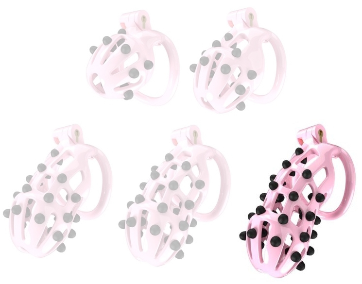 Cage de chasteté Point Up XXL Rose 12 x 4cm