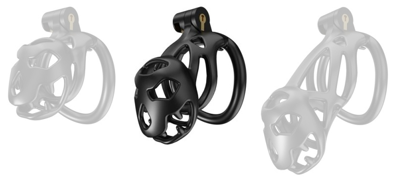 Cage de chasteté Bouh M 8 x 3.5 cm Noire