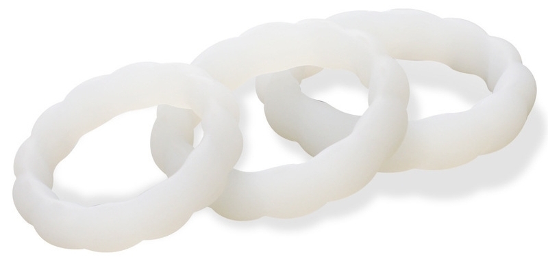 Lot de 3 Cockrings souples TORTICK Phosphorescents