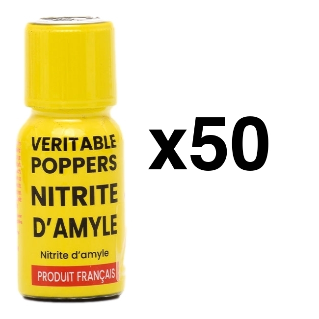 Veritable Poppers Nitrite d'Amyle 15ml x50