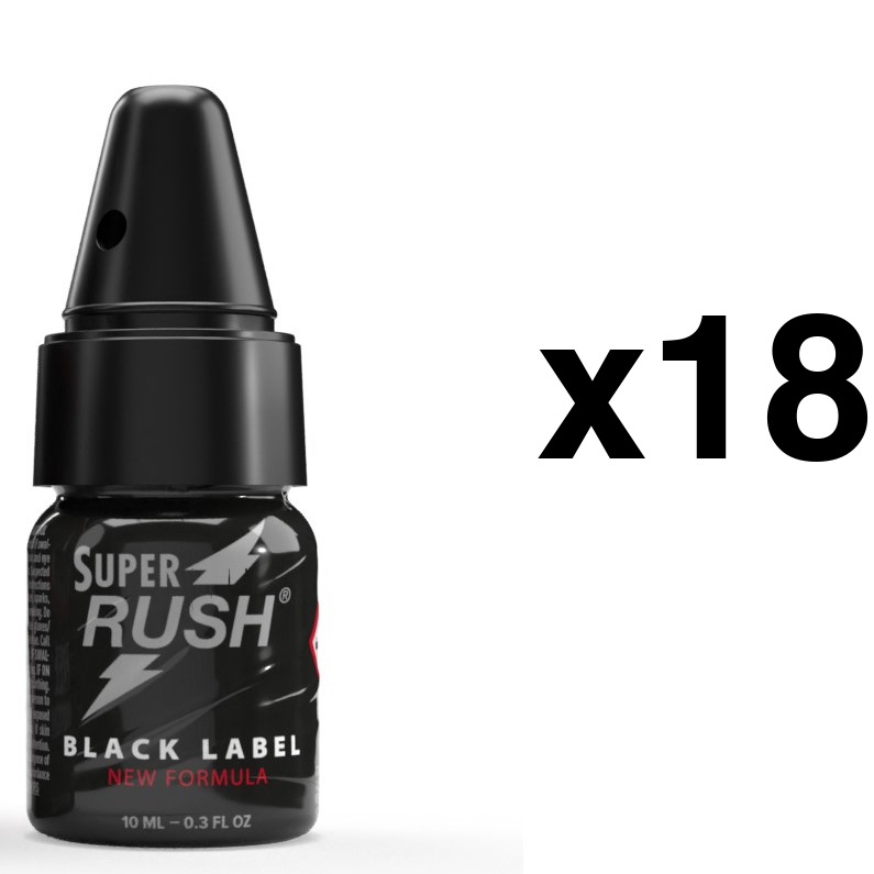 SUPER RUSH Black Label 10ml Bouchon Diffuseur x18