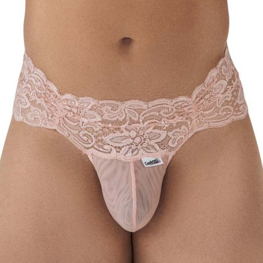 String Dentelle à Lacets UZZA Rose