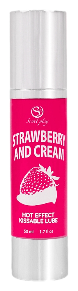 Lubrifiant Effet Chaud TOUCH & KISS Fraise à la crème 50ml