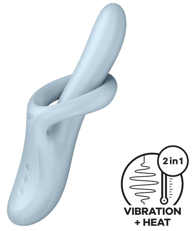 Vibro Rabbit Heat Flex 4 Bleu