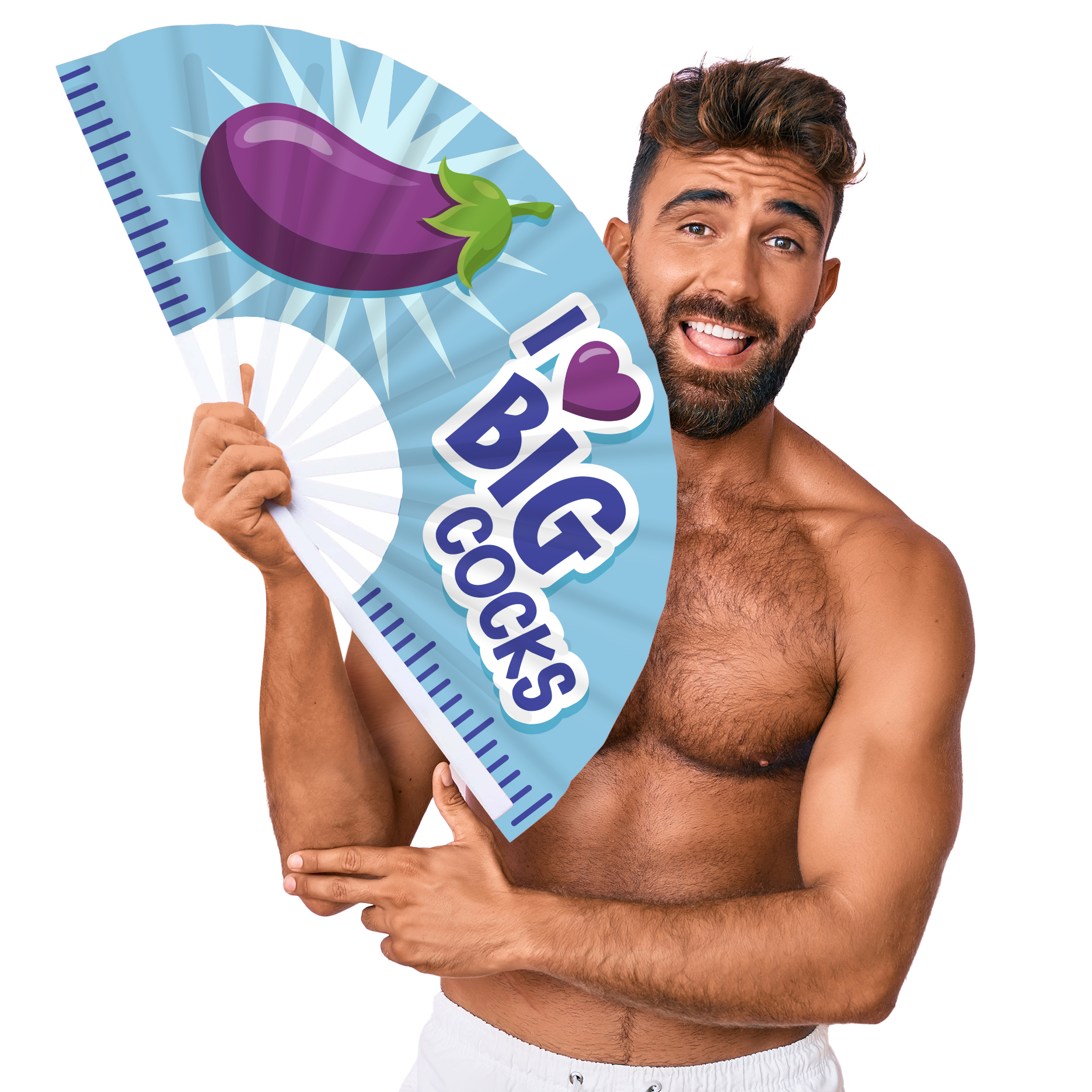Éventail I Love Big Cocks 64cm