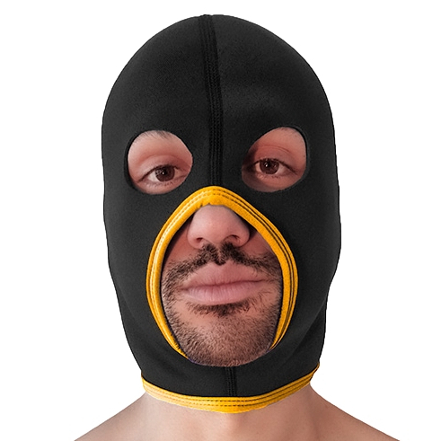 Cagoule Eyes Face Brutus Noire-Jaune