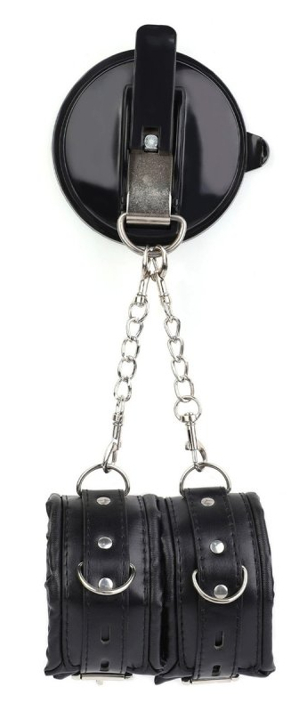 Menottes avec Ventouse Strongcup Noires