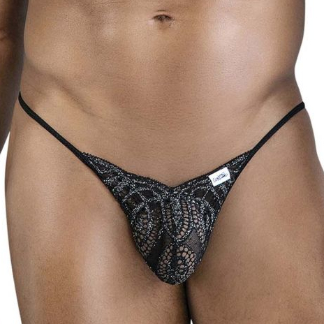 String dentelle Elidon Noir pailleté