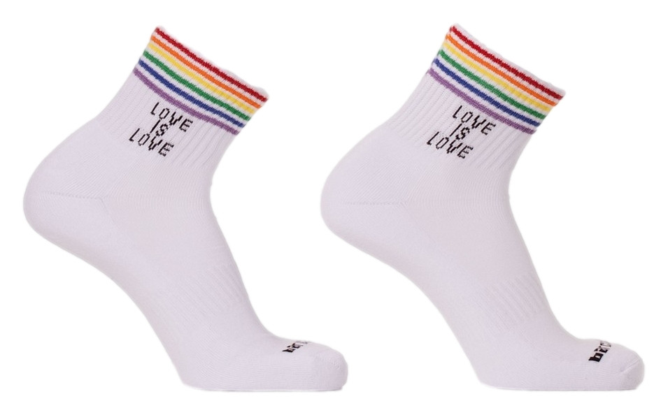 Chaussettes Love is Love Rainbow-Blanc