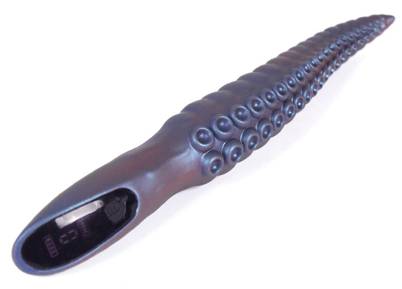 Gode poignée vibrant Chatak 16 x 3.3cm Bleu