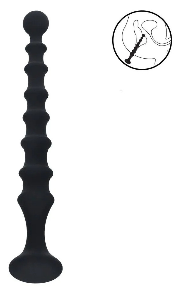 Chapelet anal Long Ribbed 23 x 3.1cm