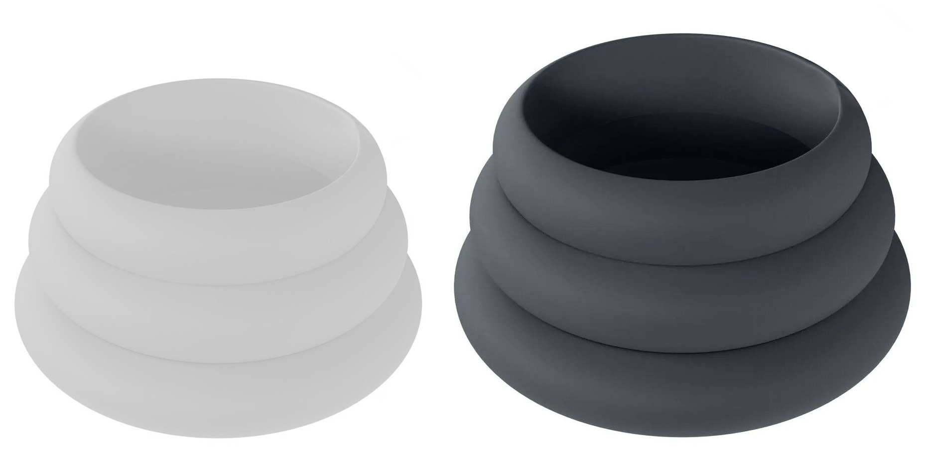 Lot de 3 Cockings Silicone Wide-O L-XXL 42-55mm