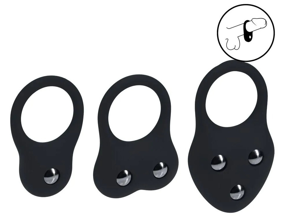 Lot de 3 Cockrings Training Ring 40-110gr
