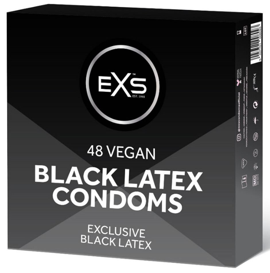 Préservatifs noirs Black Latex 54 mm x48